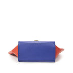 Celine Small Tricolor Trapeze Black Blue Red Calfskin Leather Messenger Bag — view 6