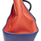 Celine Small Tricolor Trapeze Black Blue Red Calfskin Leather Messenger Bag — view 7