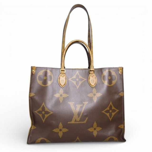 Louis Vuitton On The Go GM Monogram Giant Tote Shoulder Bag Brown