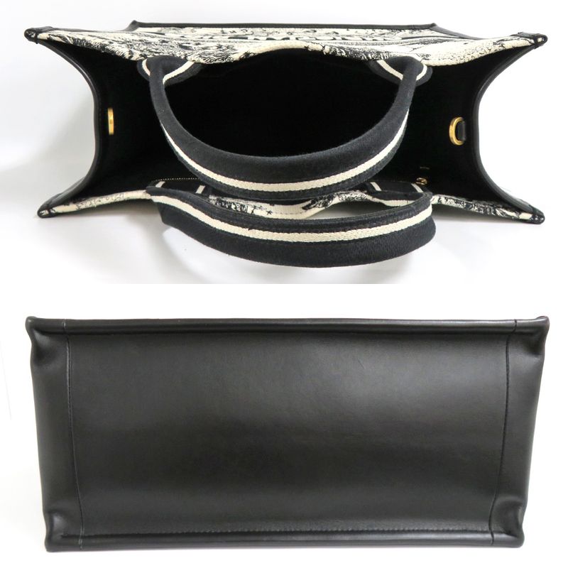 Dior Book Tote Medium M1324 Cetw White Black Embroidery Constellation — view 6