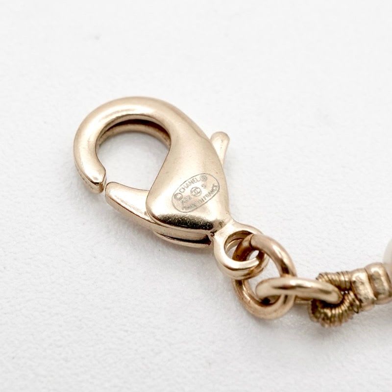 Chanel Choker Gold Coco Mark Ribbon Chain Lambskin — view 7
