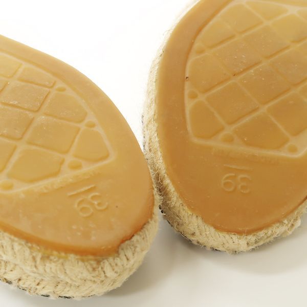 Chanel Espadrilles Linen 39 Hemp Logo Slip-on Flat Shoes — view 9
