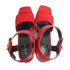 Celine Ankle Strap Suede Chunky Heel Sandals Size 36 — view 4