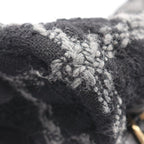 Chanel Backpack CC Logo Black Gray Wool Quilted Chain — view 7
