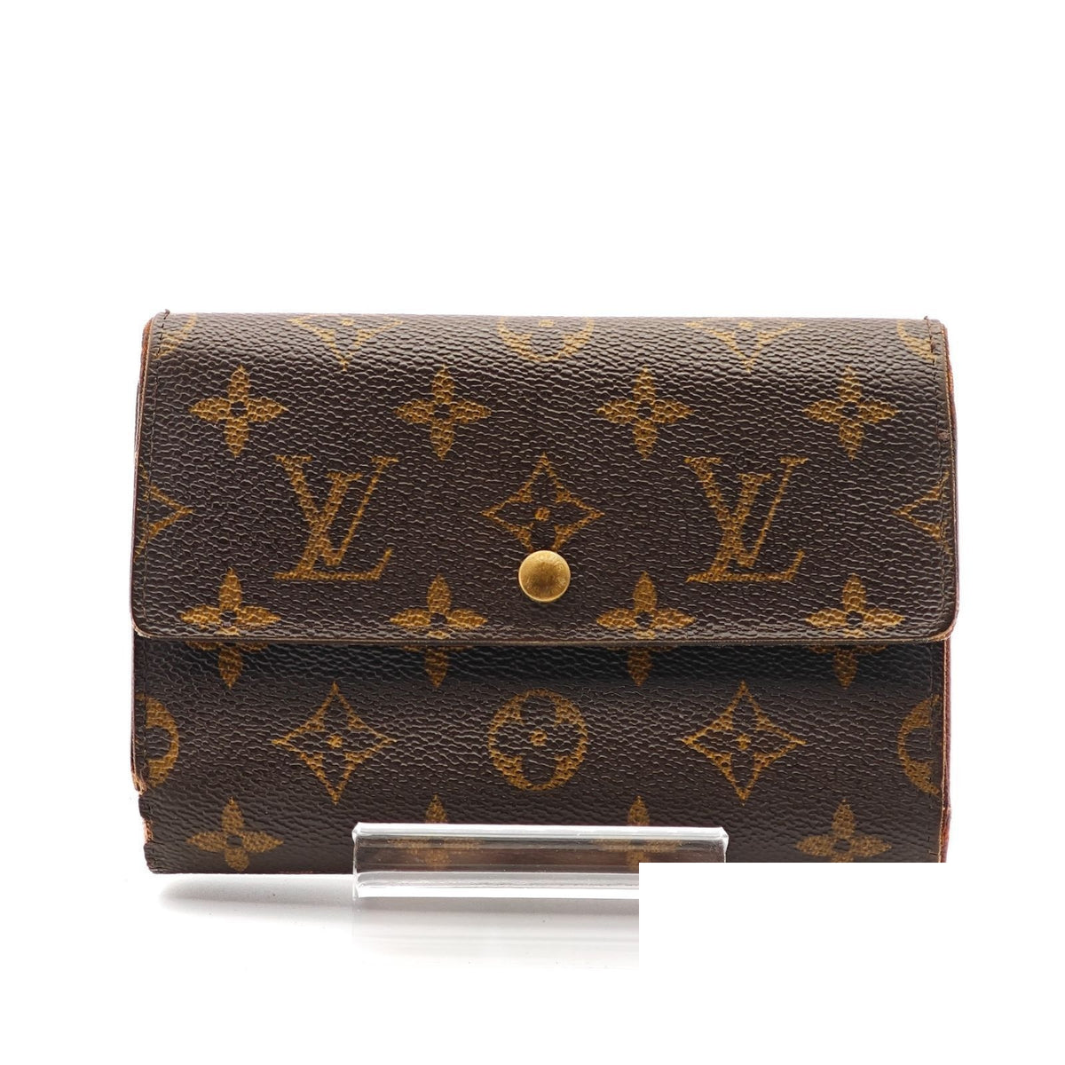 Louis Vuitton Porte Tresor Etui Folding Wallet Trifold Brown — view 2