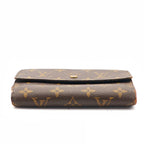 Louis Vuitton Porte Tresor Etui Folding Wallet Trifold Brown — view 6