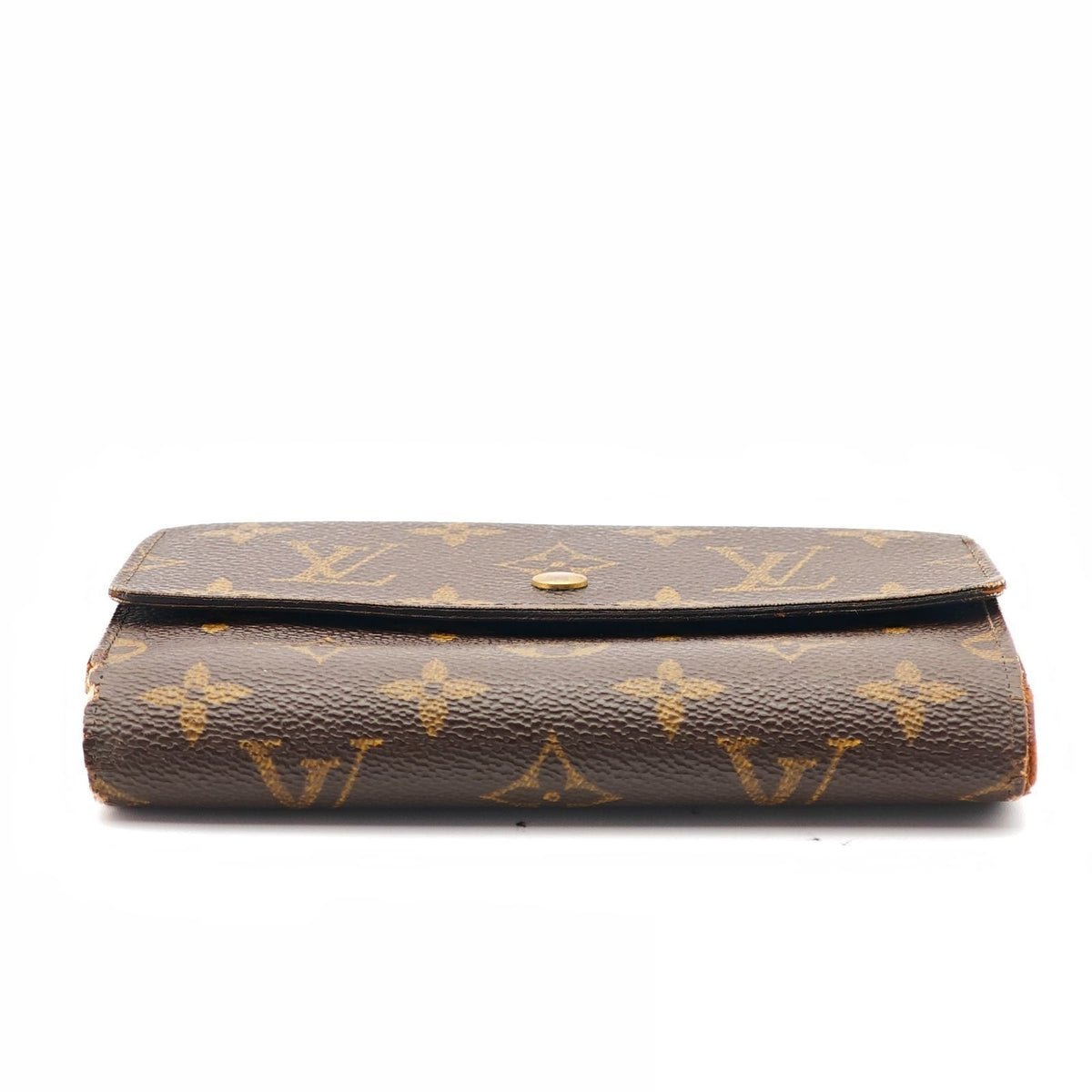 Louis Vuitton Porte Tresor Etui Folding Wallet Trifold Brown — view 6