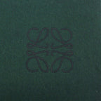 Loewe Wool Cashmere Anagram Logo Embroidery Fringe Scarf Shawl Navy Green — view 6