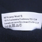 Loewe Wool Cashmere Anagram Logo Embroidery Fringe Scarf Shawl Navy Green — view 8