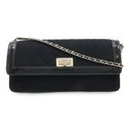 Chanel 2.55 Quilted Chain Bag Shoulder Canvas Patent — view 2