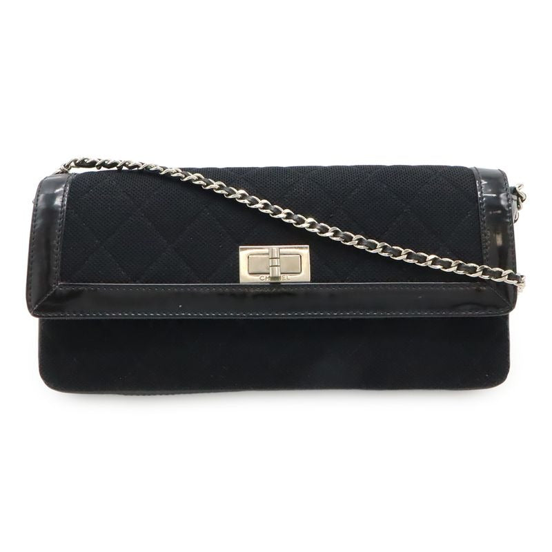 Chanel 2.55 Quilted Chain Bag Shoulder Canvas Patent — view 2