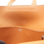 Hermes Handbag Halzan 31 Toffee Leather — view 7