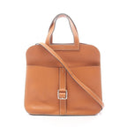 Hermes Handbag Halzan 31 Toffee Leather