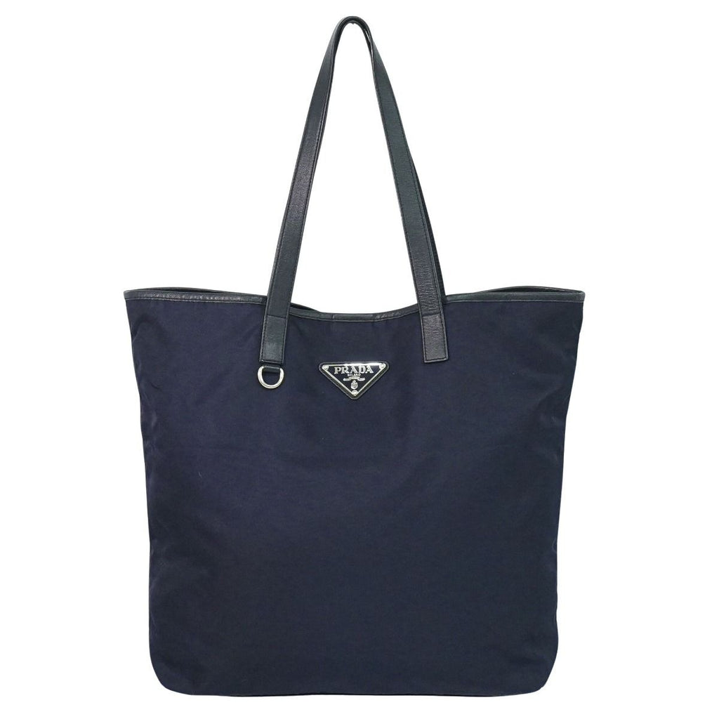 Prada Tessuto Shoulder Bag Tote Nylon Navy