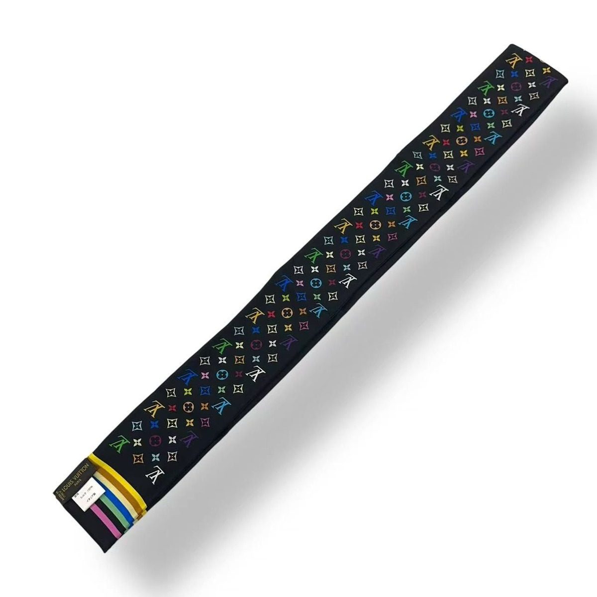 Louis Vuitton Twilly Scarf Silk Bandeau Monogram Multicolor — view 3