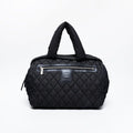 Chanel Boston Bag Denim Canvas Coco Cocoon