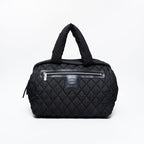 Chanel Boston Bag Denim Canvas Coco Cocoon