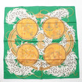 Hermes Carre 90 Silk Legende Brodee Embroidered Legend Scarf Green 90