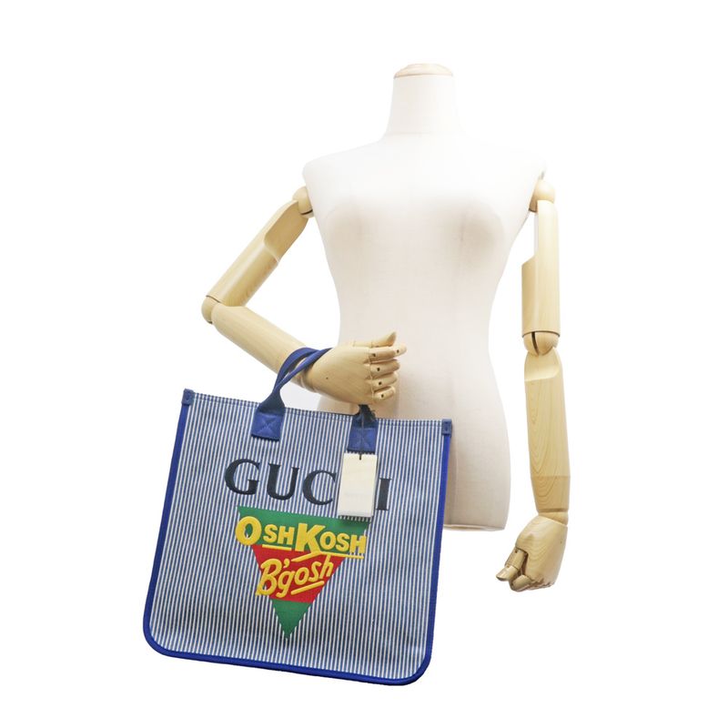 Guccix Oshkosh Collaboration Bag Blue Stripe Children's Line — view 9