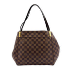 Louis Vuitton Marribbon PM Damier Ebene Leather Brown Tote Gold