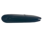 Chanel Logo Shape Pressed Calfskin Long Wallet Black — view 4