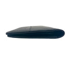 Chanel Logo Shape Pressed Calfskin Long Wallet Black — view 6