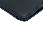 Chanel Logo Shape Pressed Calfskin Long Wallet Black — view 8