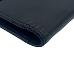 Chanel Logo Shape Pressed Calfskin Long Wallet Black — view 9