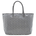 Goyard Tote Saint Louis PM Canvas in Chevroche Gray Silver Reversible Herringbon