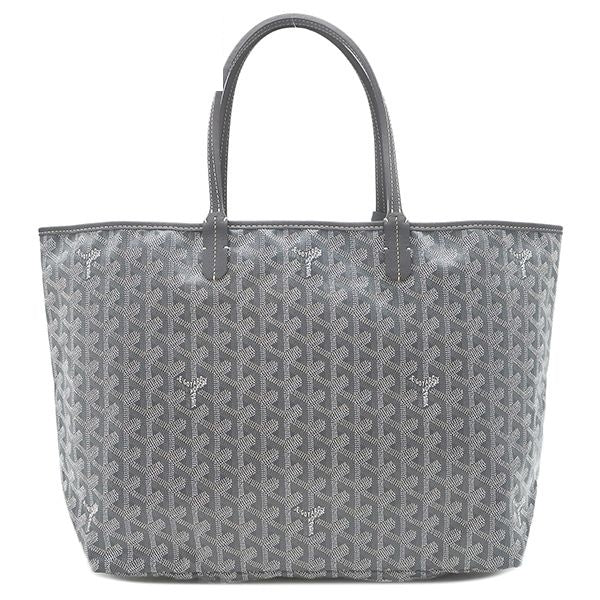 Goyard Tote Saint Louis PM Canvas in Chevroche Gray Silver Reversible Herringbon
