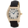 Cartier Tortu LM Diamond Watch 18K Pink Gold Leather