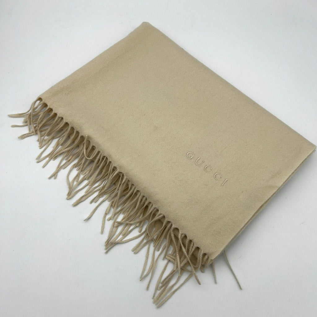 Gucci Beige Cashmere Large Shawl Scarf — view 5