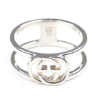 Gucci Interlocking Wide Open Band Star Ring Silver AG 925 Size 21 Actual — view 2