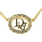Christian Dior Vintage Logo Oval Necklace Metal Gold 0290 — view 2