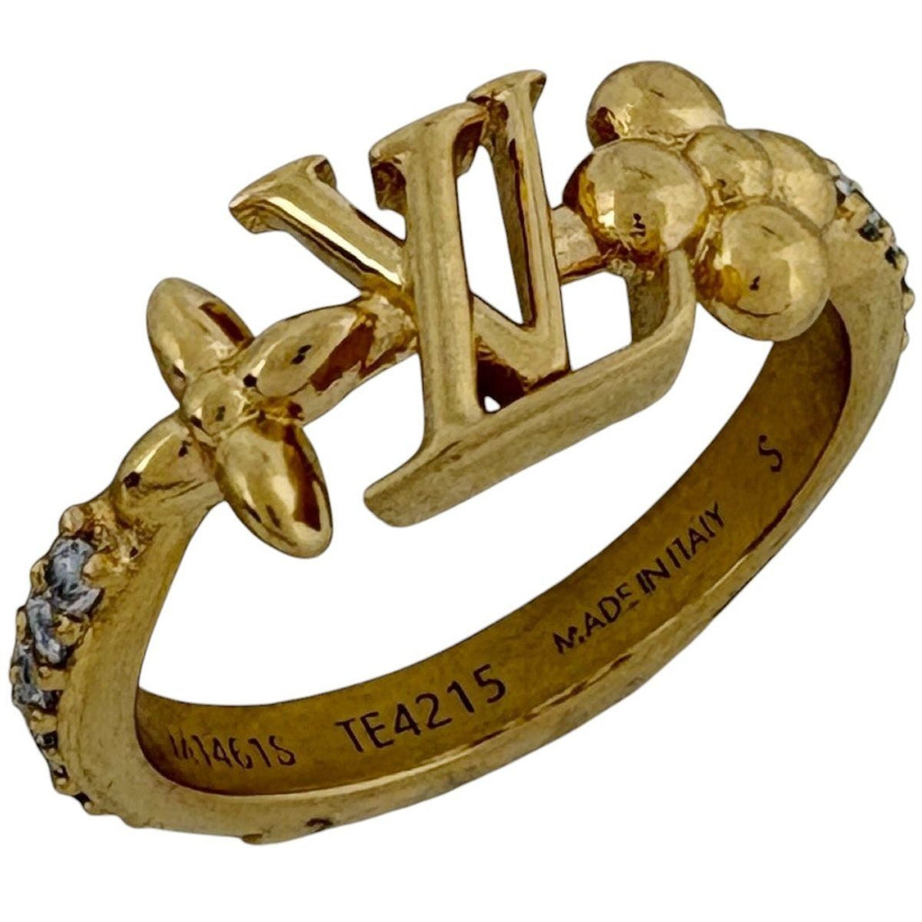 Louis Vuitton Ring LV Iconic Rhinestone Gold