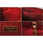 Prada Shoulder Bag B1786 T Saffiano Fuoco Red With 2 way Strap — view 3
