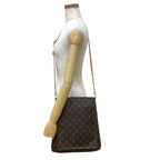 Louis Vuitton Vintage Musette Leather Shoulder Bag Pochette Sacoche Brown 63385 — view 3