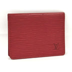 Louis Vuitton Porto 2 Cult Vertical Pass Case Epi Castilian Red