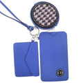 Christian Dior Neck Pouch Leather Blue Card Case 1422