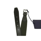 Prada Canvas and Leather Staggered Pattern Belt Size Indicated 95/38 — view 3