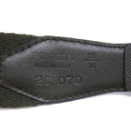 Prada Canvas and Leather Staggered Pattern Belt Size Indicated 95/38 — view 4