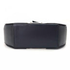 Celine Leather Ribbon Hand Bag Navy Gold — view 3