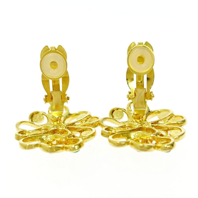 Yves Saint Laurent GP Rhinestone Flower Earrings — view 7