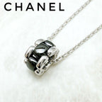 Chanel Ultra White Gold Black Ceramic Necklace .5 cm