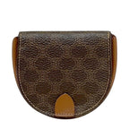 Celine Coin Case Brown Macadam Purse Leather