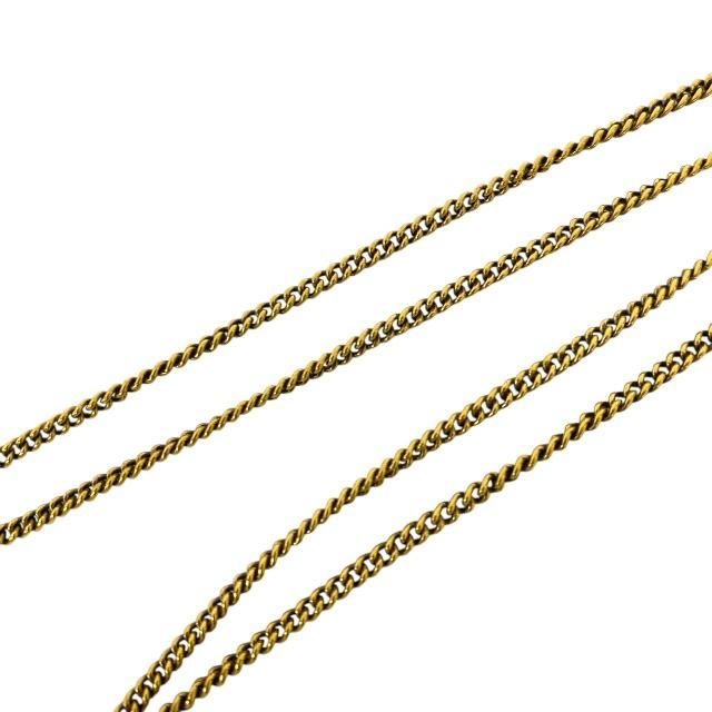 Christian Dior J'a 2 Chain Choker Necklace Antique Gold Metal — view 8