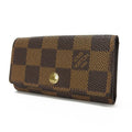 Louis Vuitton Key Case Multicles 4 Damier Canvas Brown Small Items