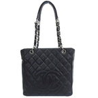 Chanel Caviar Pst Chain Tote Bag