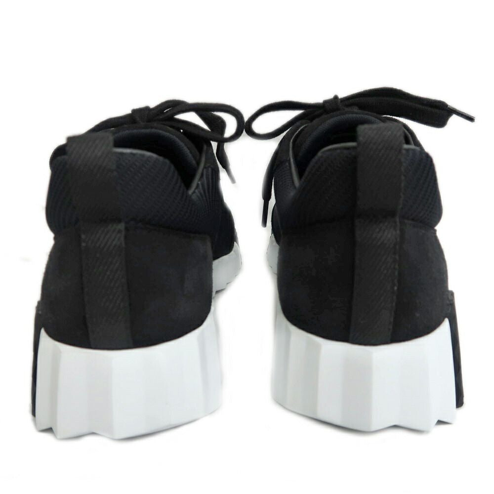 Hermes Bouncing Sneakers 38 Black Mesh Leather Shoes — view 4