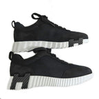 Hermes Bouncing Sneakers 38 Black Mesh Leather Shoes — view 6